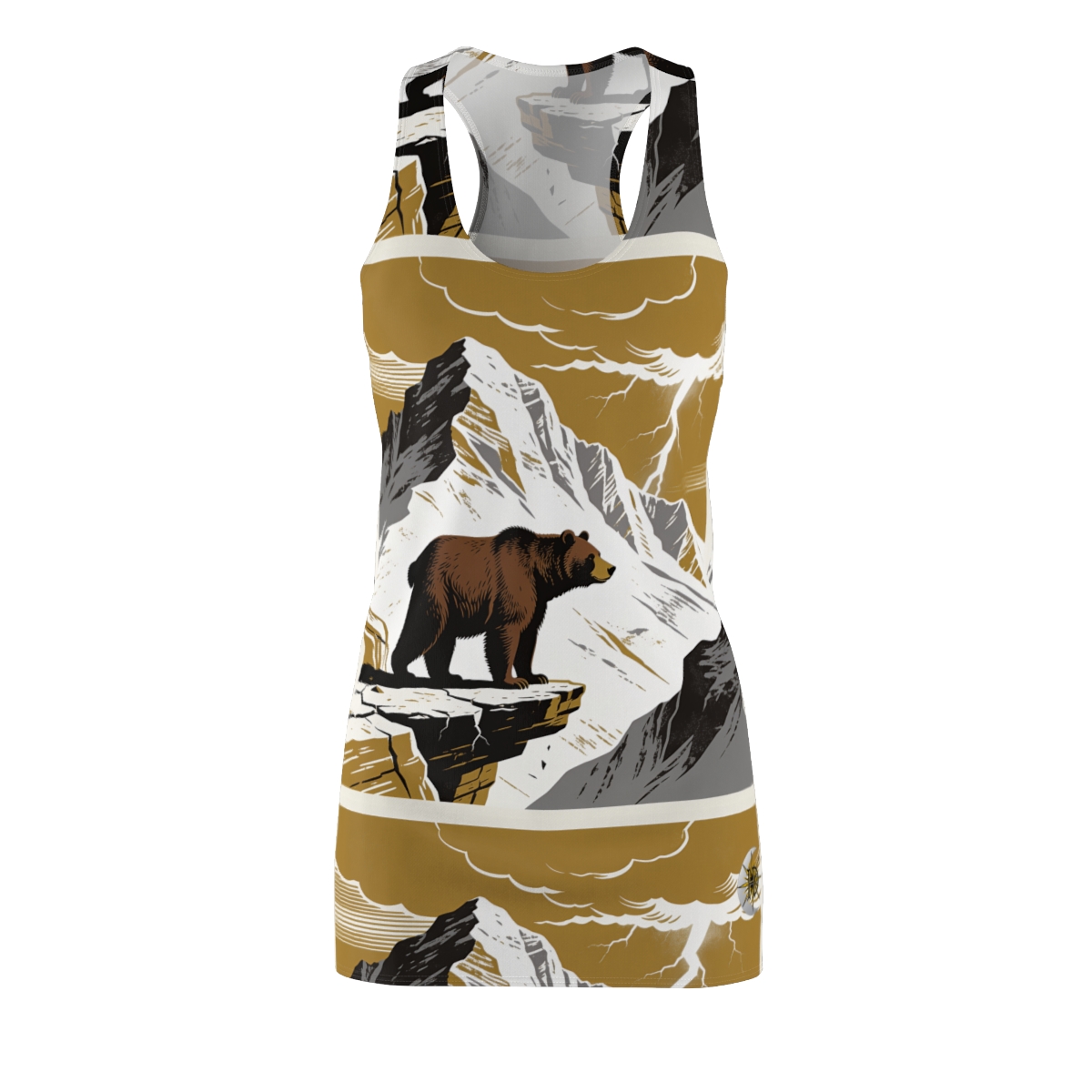 HD Thunder Ridge Bear Women's Cut & Sew Racerback Dress