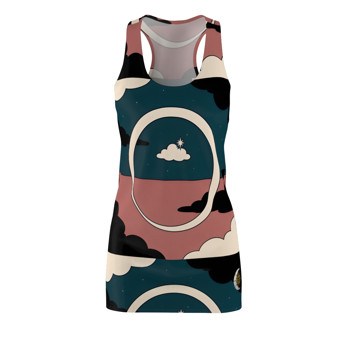 HD Cloudstar Halo Women's Cut & Sew Racerback Dress