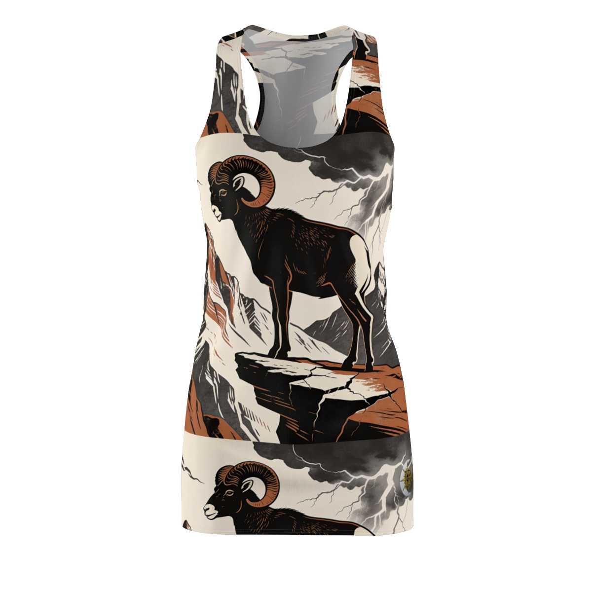 HD Stormridge Ram Women's Cut & Sew Racerback Dress