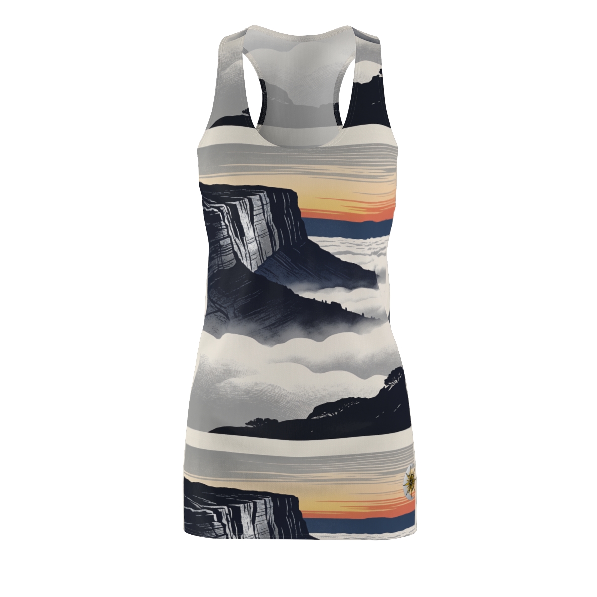 HD Cloudsea Cliffs Women's Cut & Sew Racerback Dress