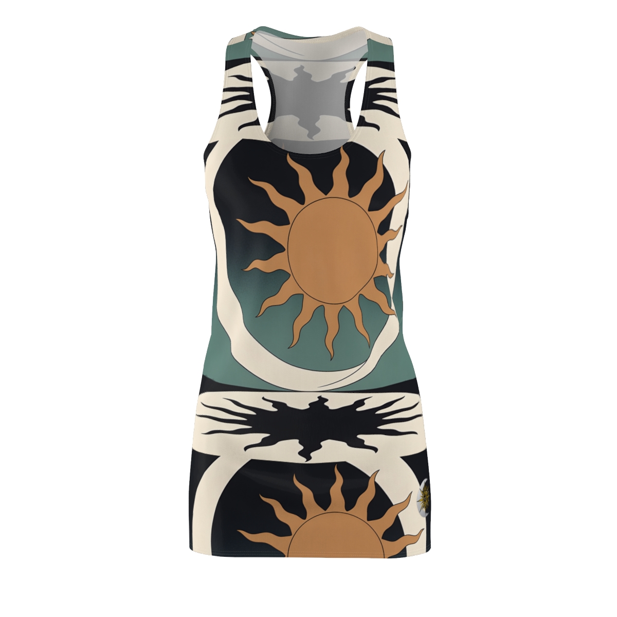 HD Sunshadow Crescent Women's Cut & Sew Racerback Dress