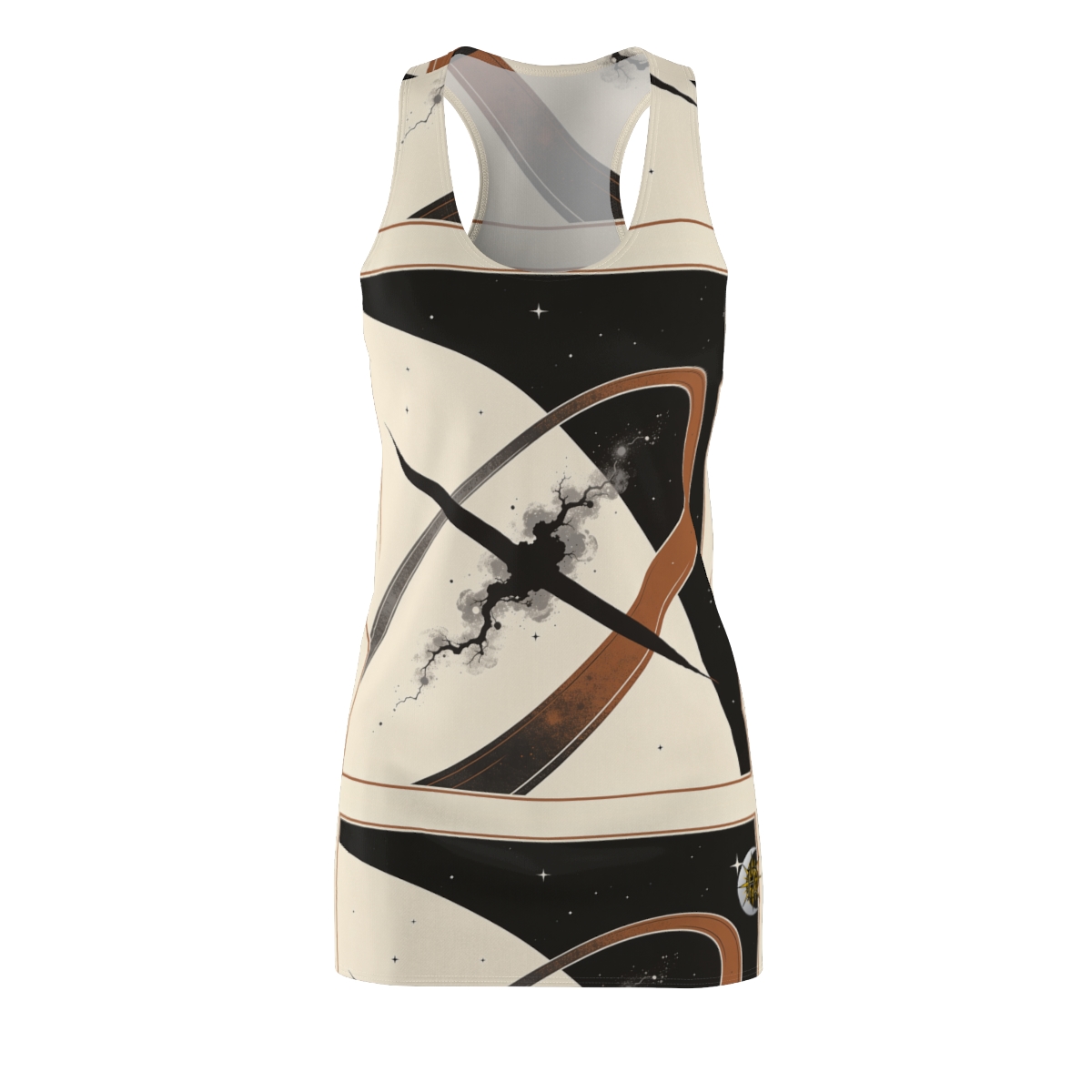 HD Obsidian Orbit Women's Cut & Sew Racerback Dress