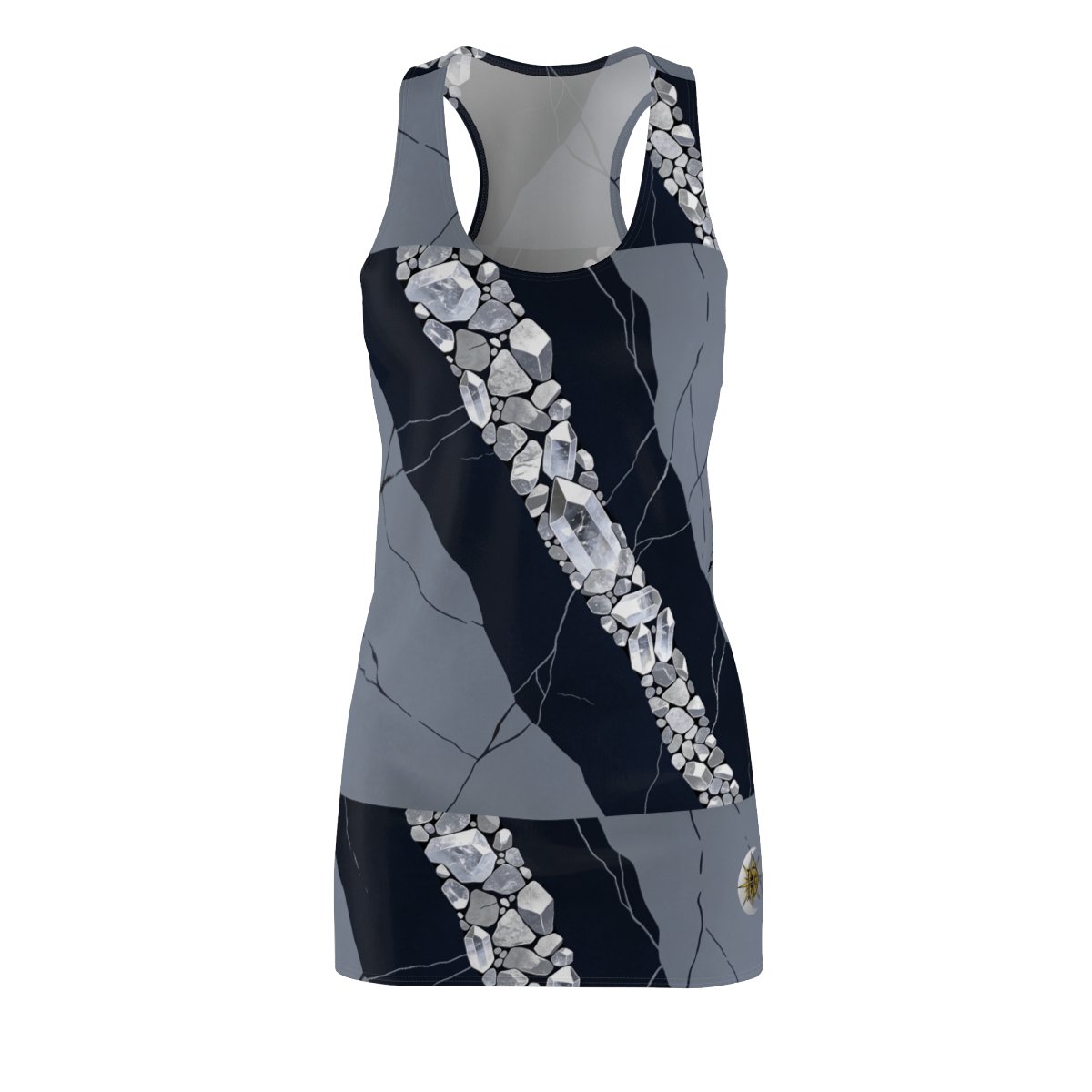 HD Silver Vein Women's Cut & Sew Racerback Dress