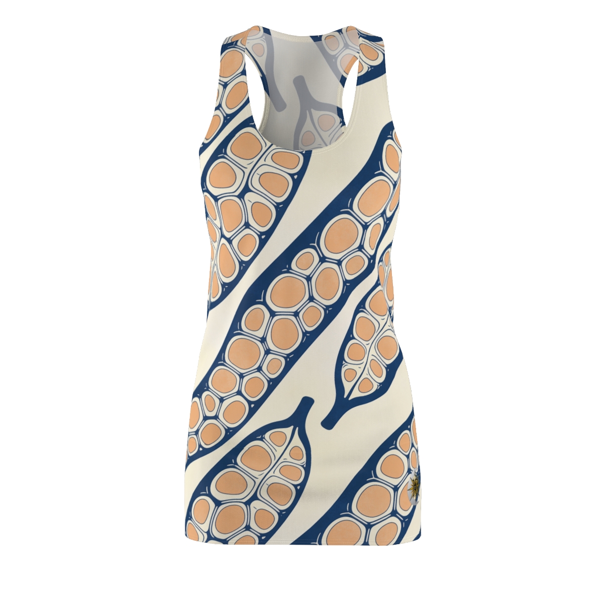 HD Apricot Seedpods Women's Cut & Sew Racerback Dress