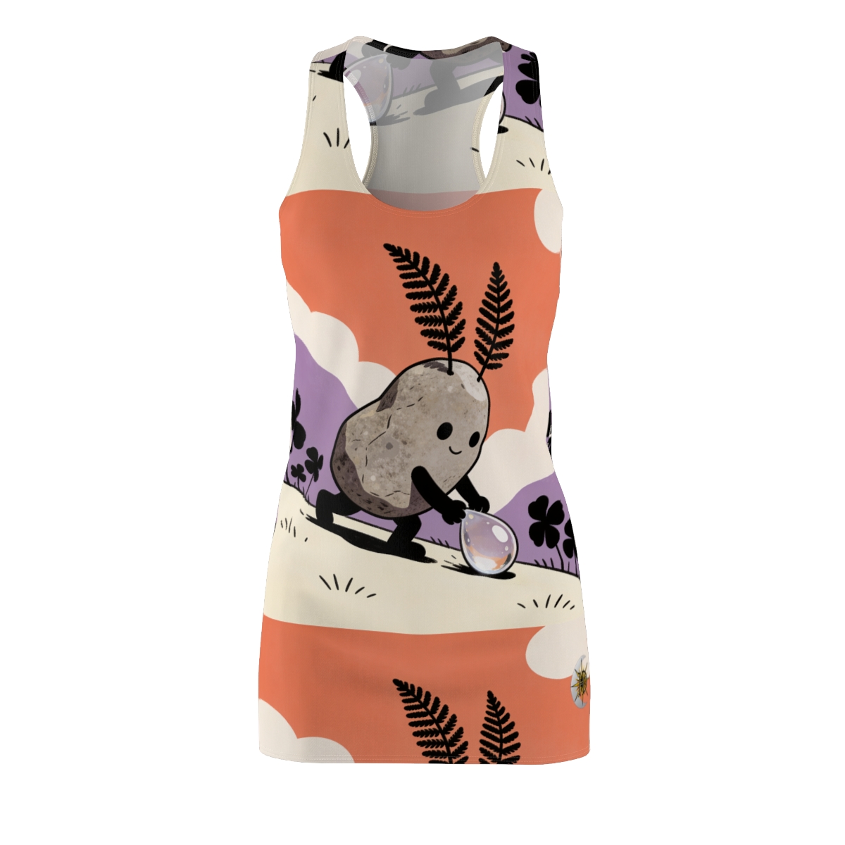 HD Pebble Gardener Women's Cut & Sew Racerback Dress