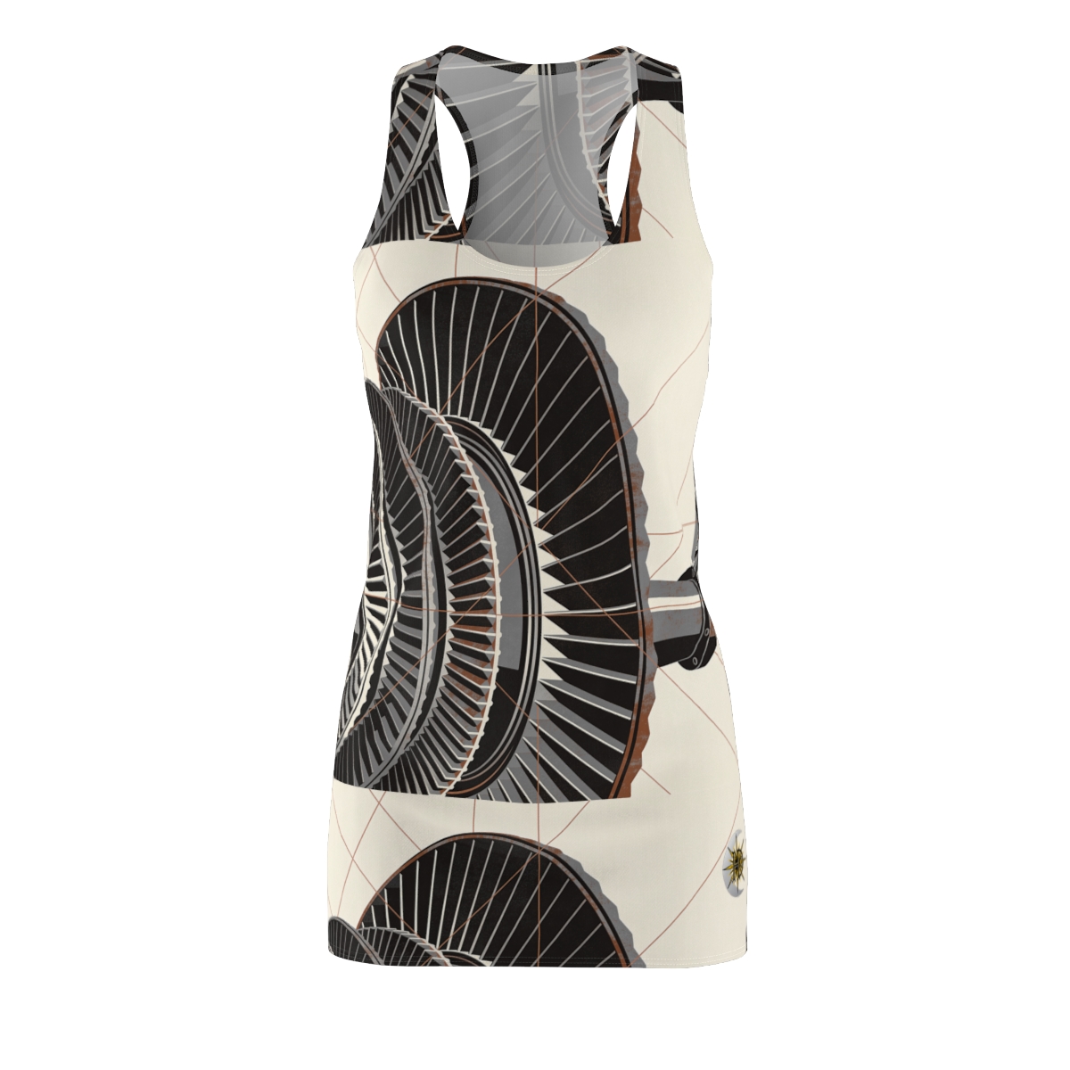 HD Copper Turbine Women's Cut & Sew Racerback Dress