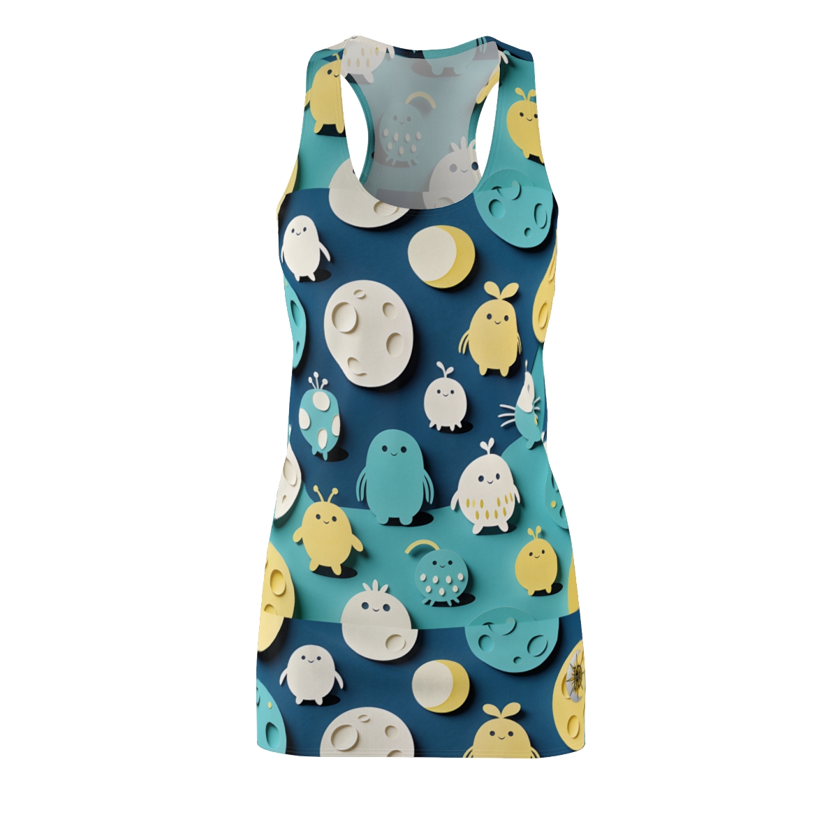 HD Moonbutton Friends Women's Cut & Sew Racerback Dress