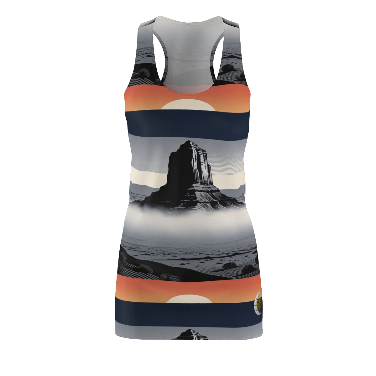 HD Desert Afterglow Women's Cut & Sew Racerback Dress