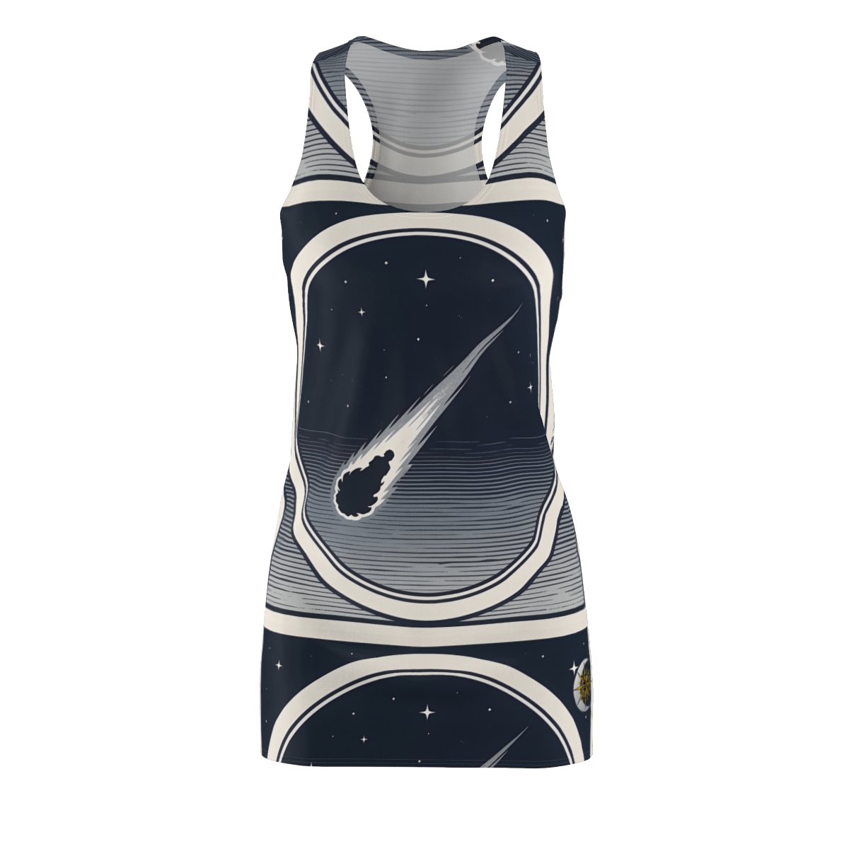 HD Midnight Meteor Women's Cut & Sew Racerback Dress