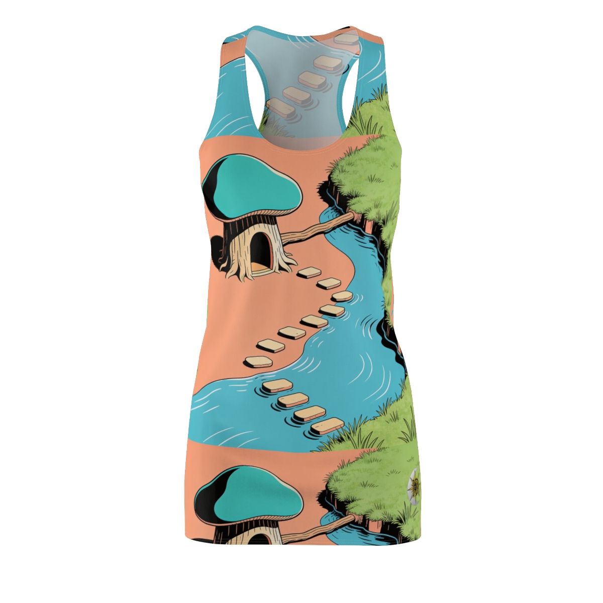 HD Original Art 393 Women's Cut & Sew Racerback Dress