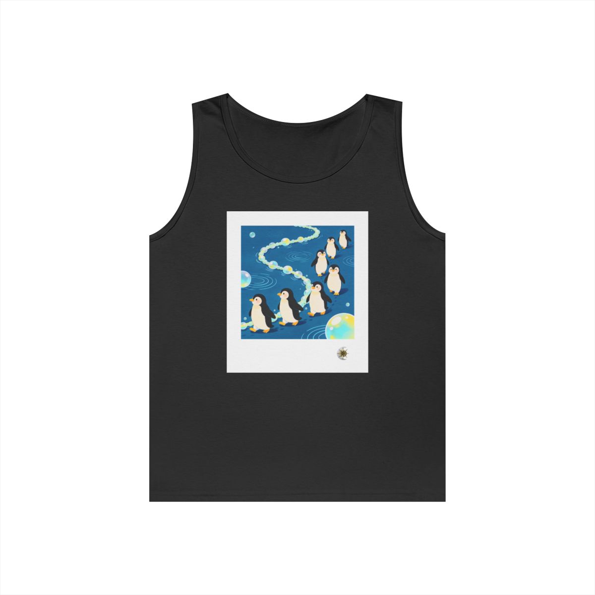 HD Bubbletrail Penguins Unisex Heavy Cotton Tank Top