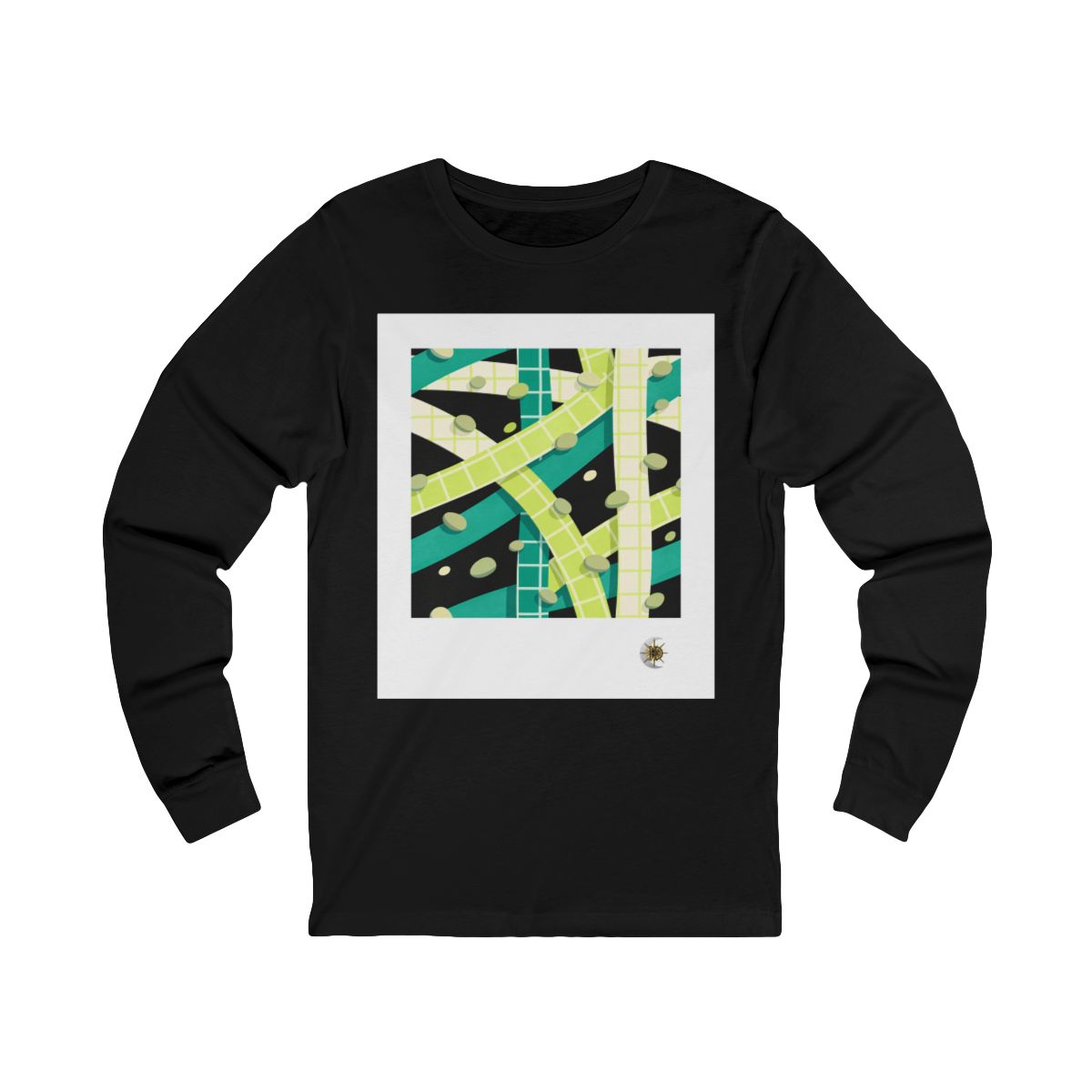 HD Teal Grid Unisex Jersey Long Sleeve Tee