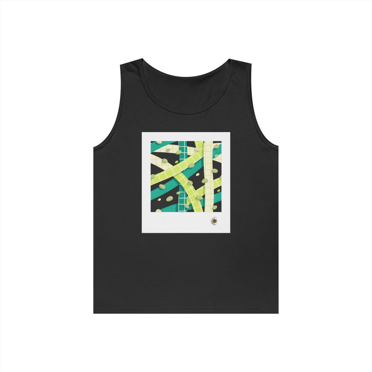 HD Teal Grid Unisex Heavy Cotton Tank Top