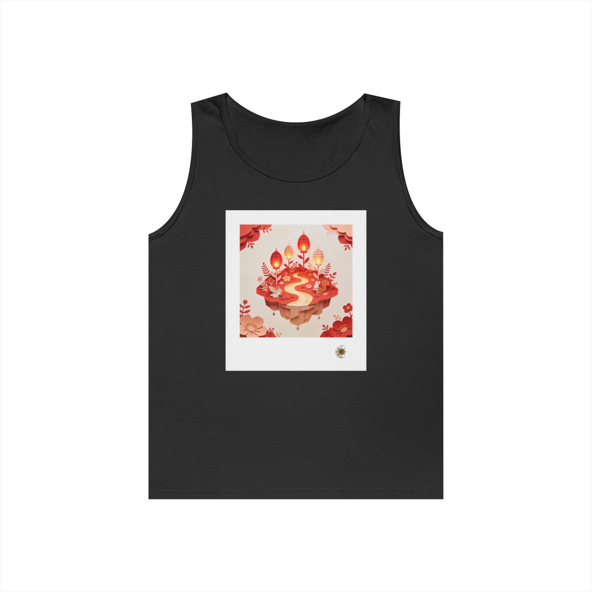 HD Amber Lantern Garden Unisex Heavy Cotton Tank Top
