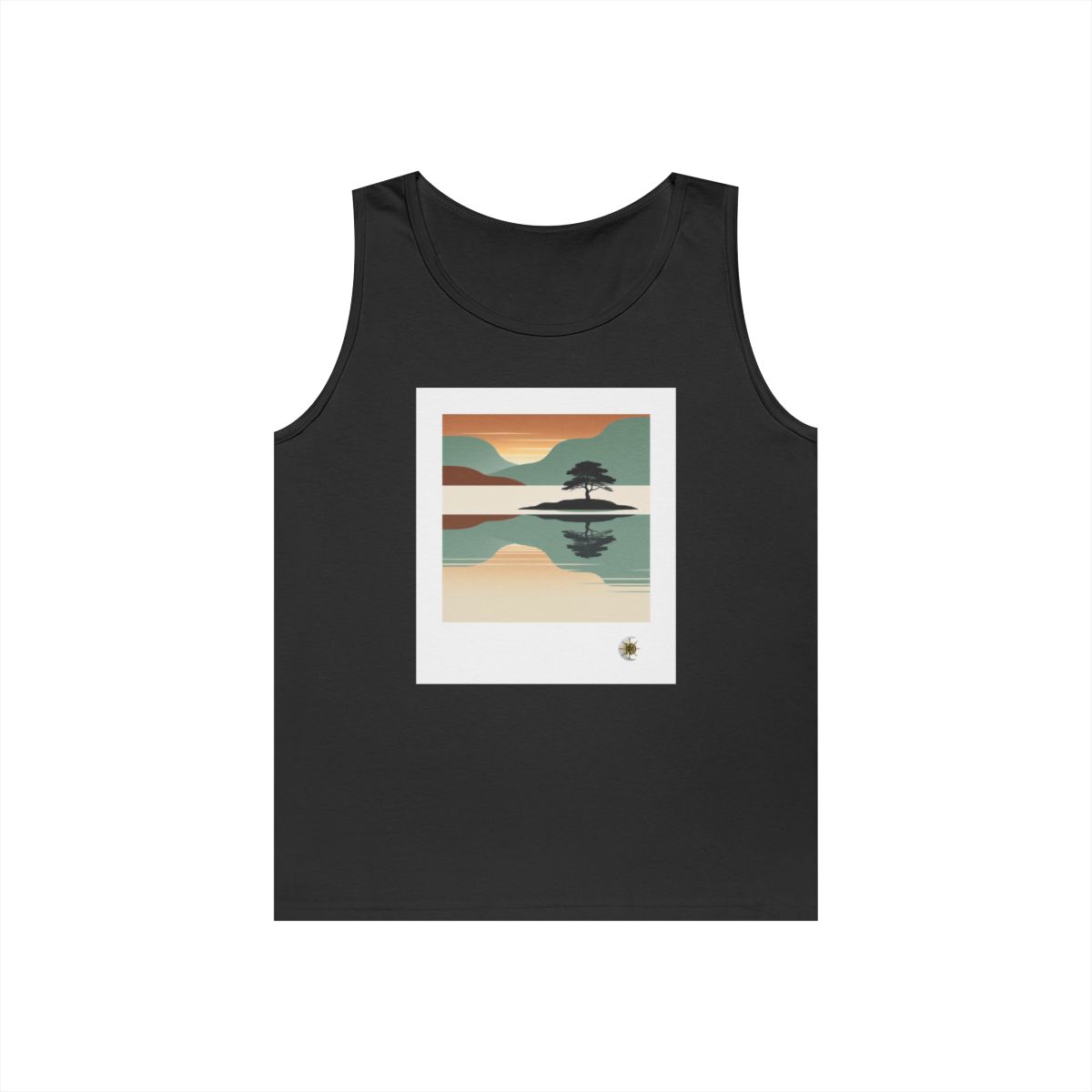 HD Quiet Lake Reflection Unisex Heavy Cotton Tank Top
