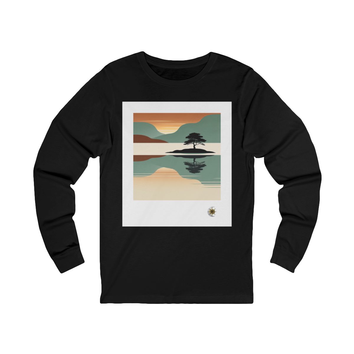 HD Quiet Lake Reflection Unisex Jersey Long Sleeve Tee