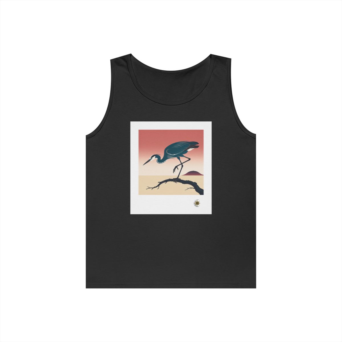 HD Coral Heron Unisex Heavy Cotton Tank Top