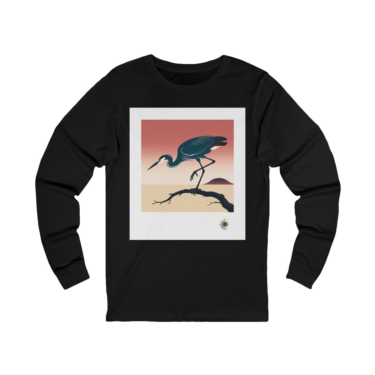 HD Coral Heron Unisex Jersey Long Sleeve Tee