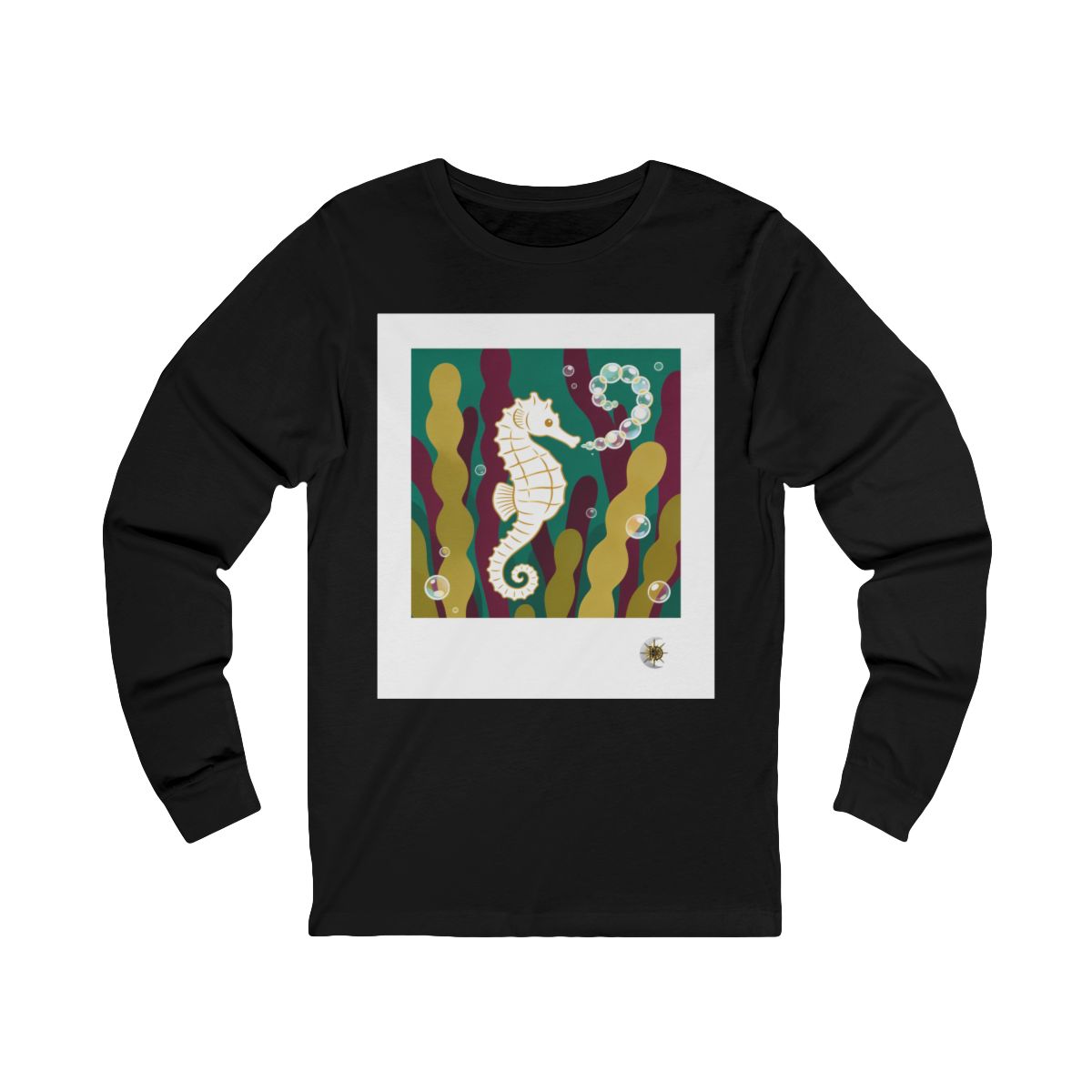HD Seahorse Bubble Trail Unisex Jersey Long Sleeve Tee