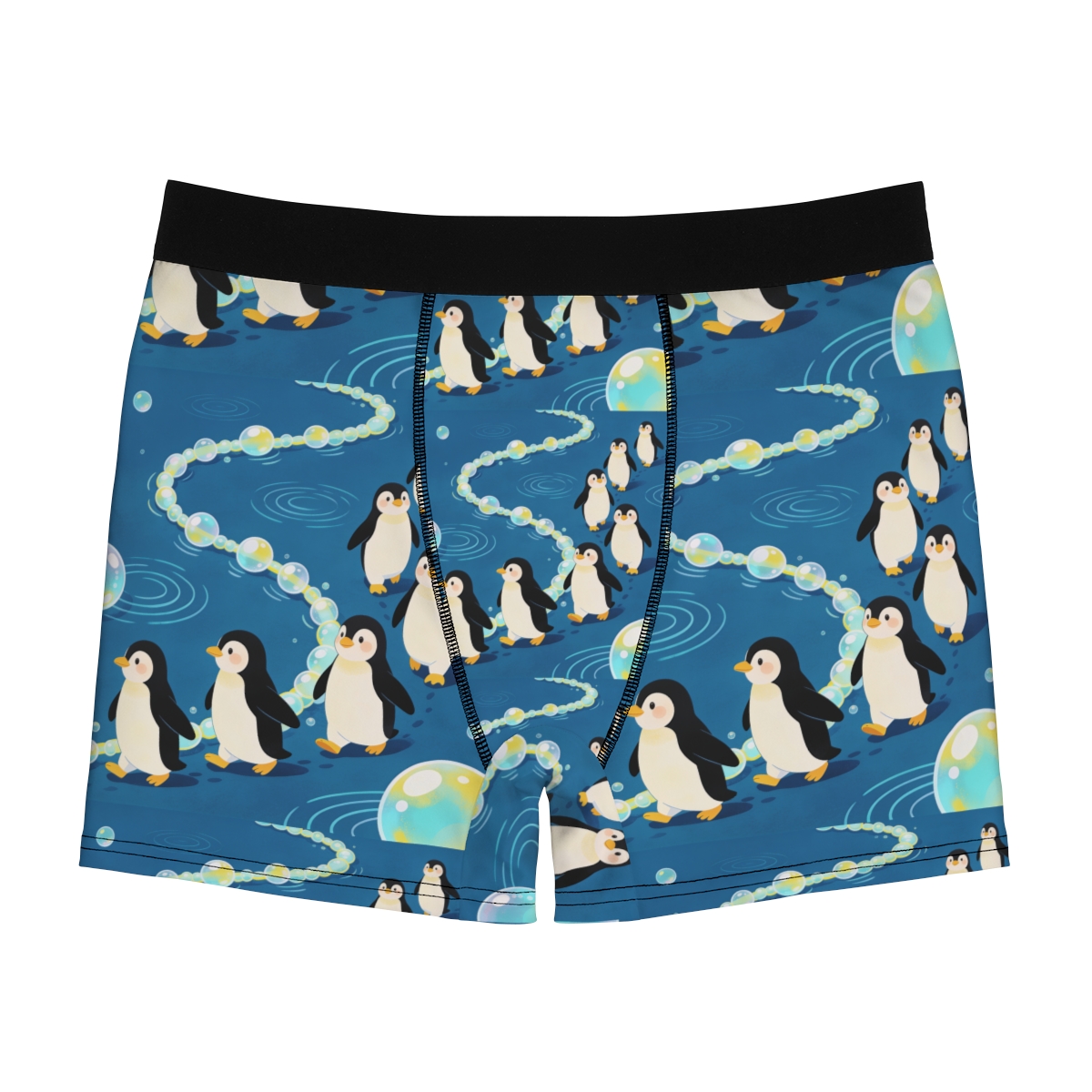 HD Bubbletrail Penguins Men's Boxer Briefs