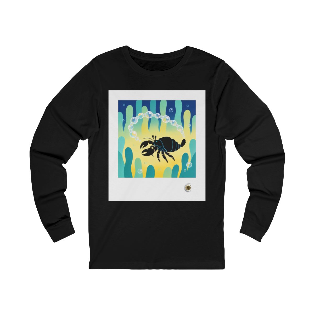 HD Bubble Trail Hermit Crab Unisex Jersey Long Sleeve Tee