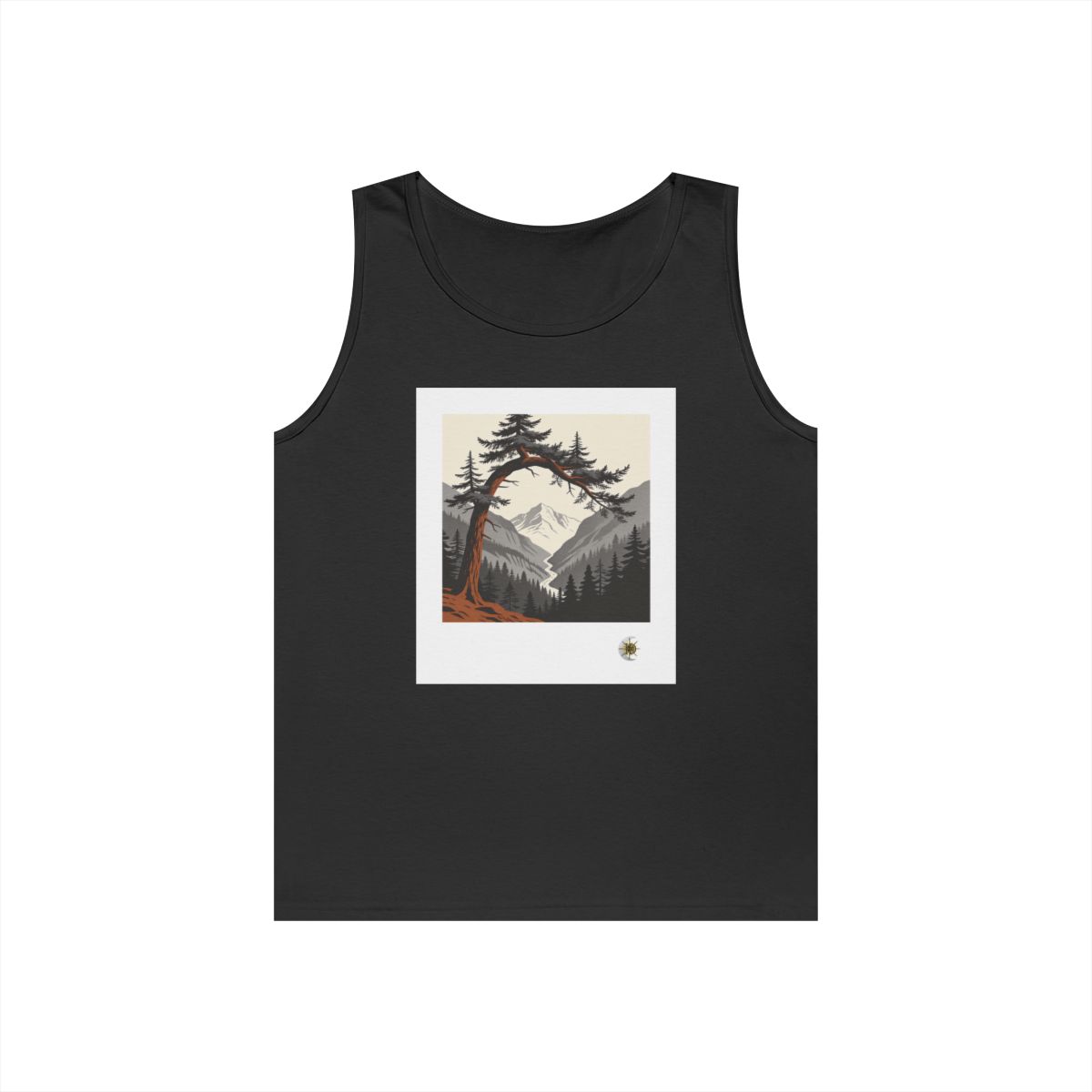 HD Alpine Pine Arch Unisex Heavy Cotton Tank Top