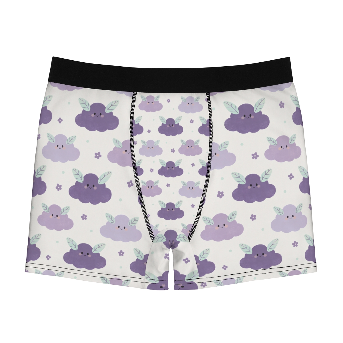 HD Lavender Leafcloud Men's Boxer Briefs