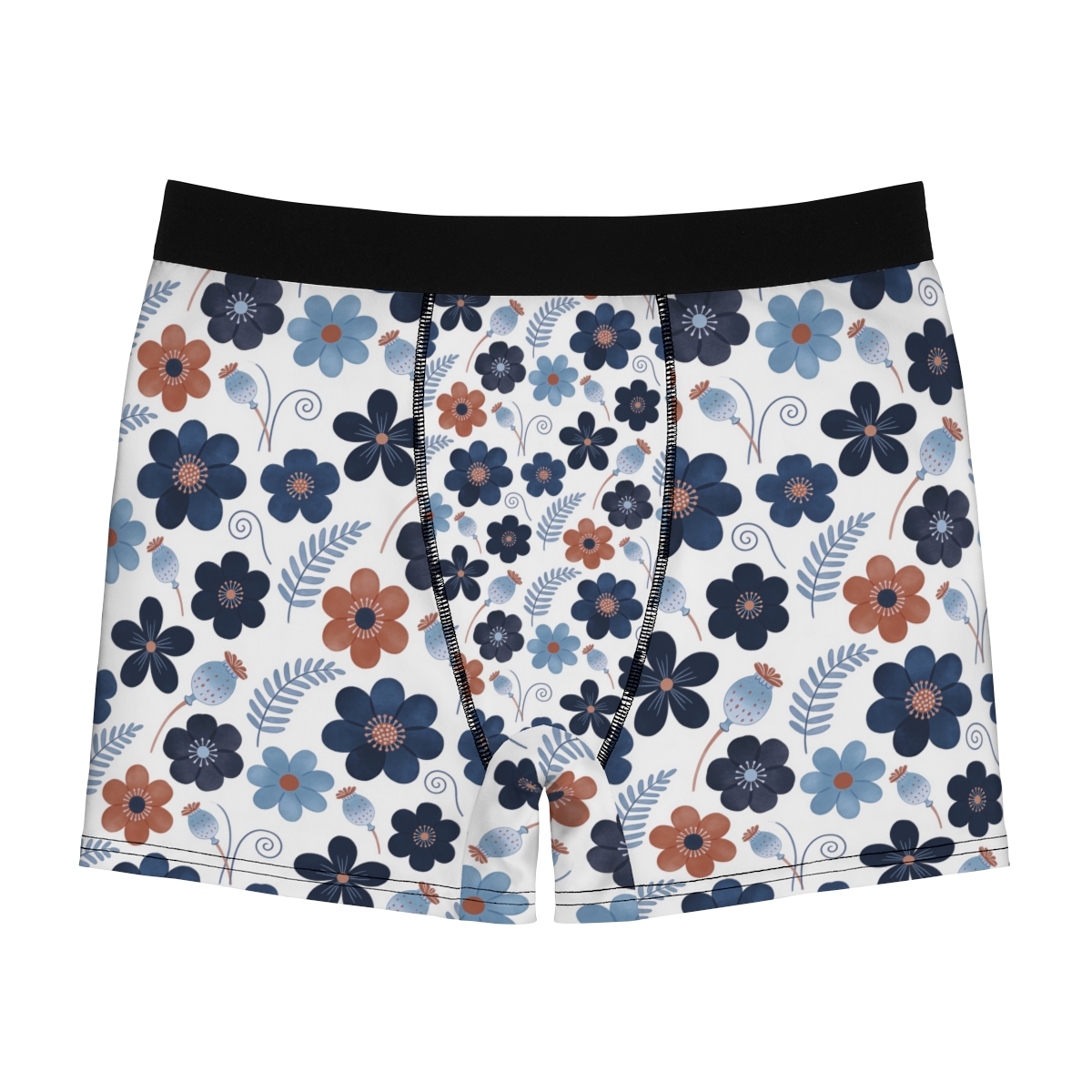 HD Midnight Meadow Florals Men's Boxer Briefs