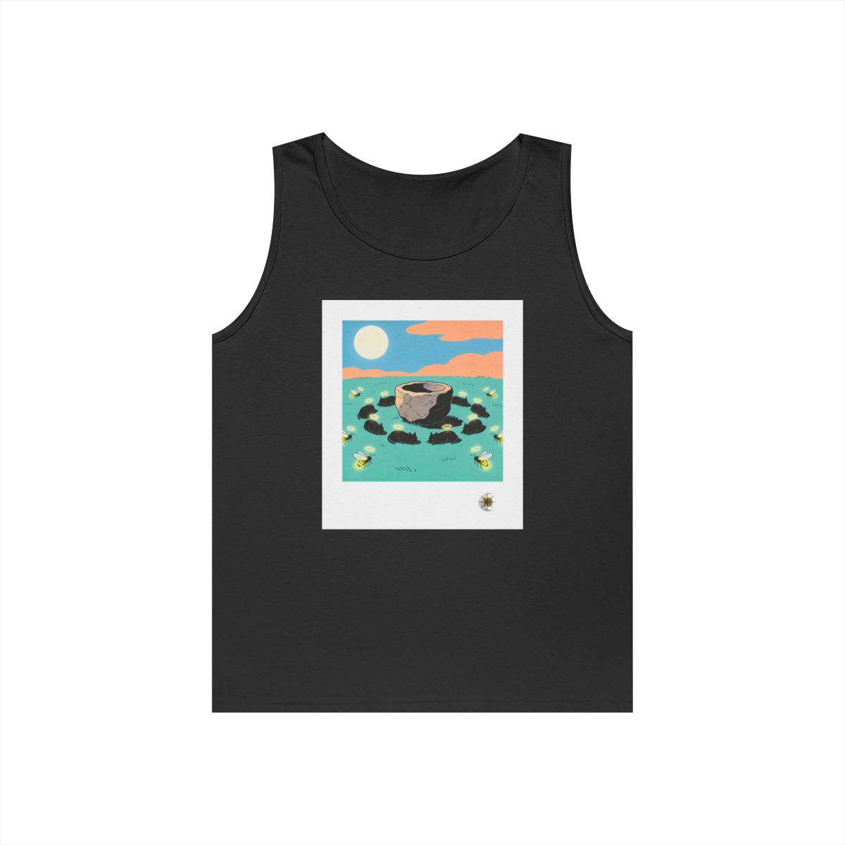 HD Moonhalo Cat Circle Unisex Heavy Cotton Tank Top