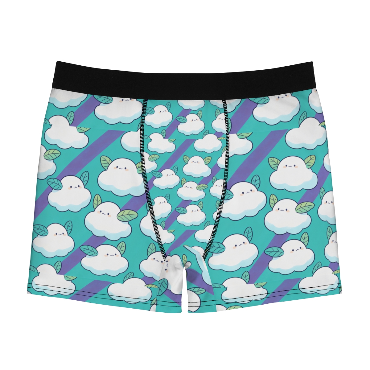 HD Azure Leafclouds Men's Boxer Briefs