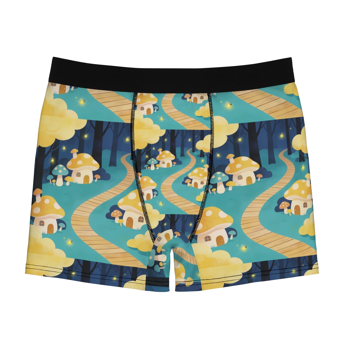 HD Golden Glow Village Men's Boxer Briefs