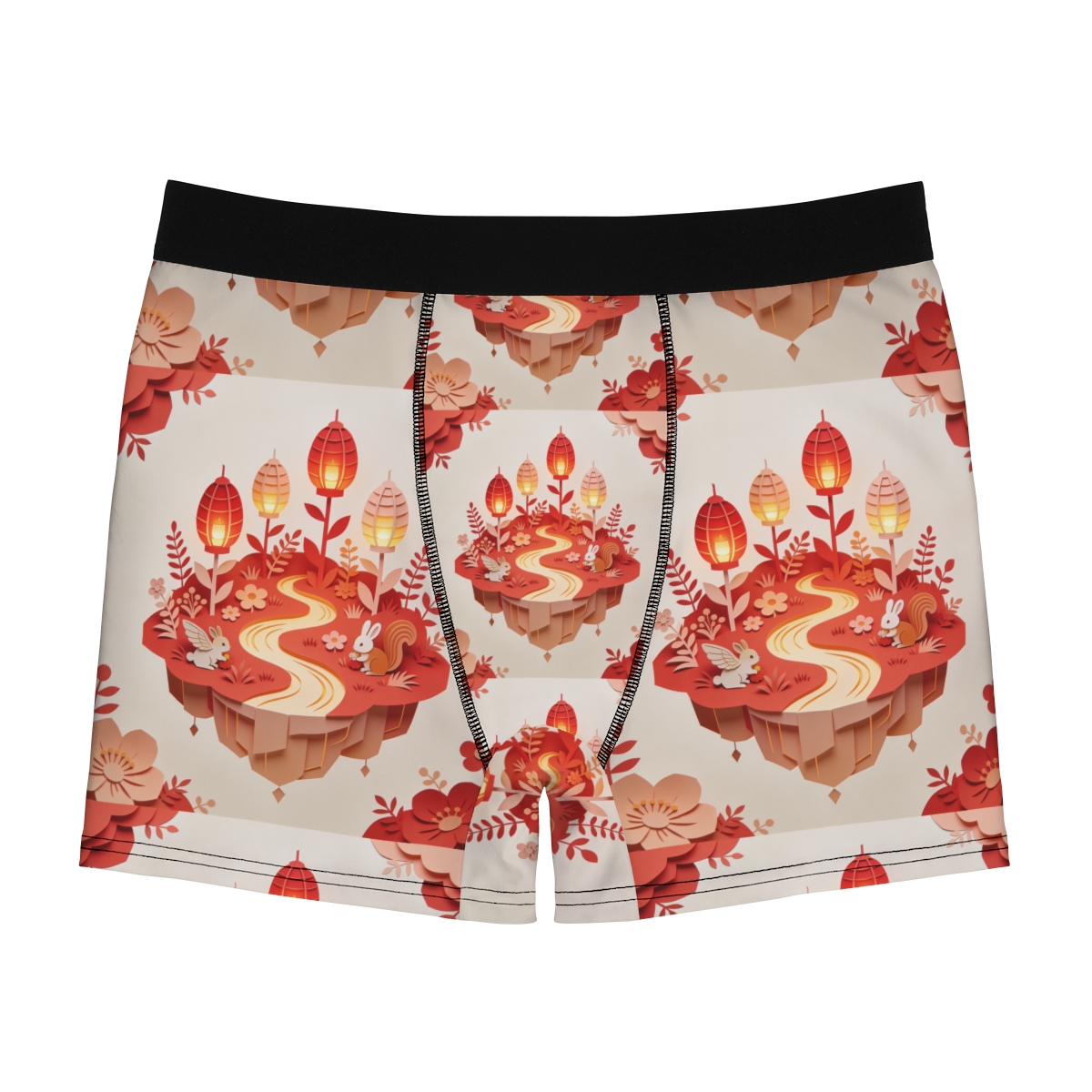 HD Amber Lantern Garden Men's Boxer Briefs