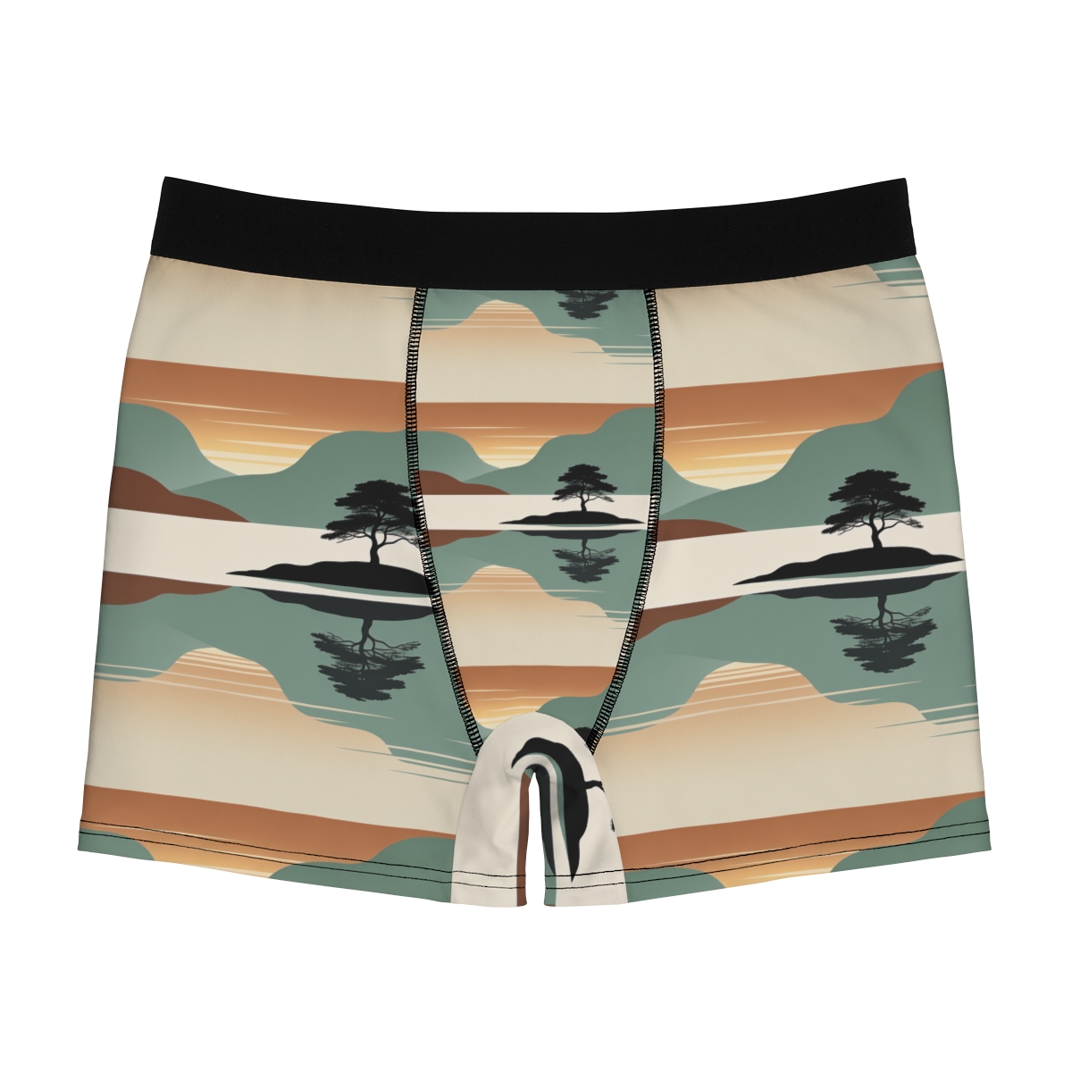 HD Quiet Lake Reflection Men's Boxer Briefs