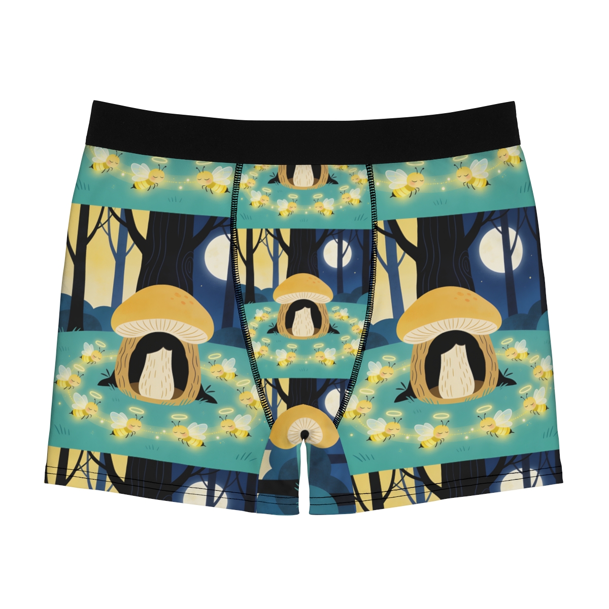 HD Moonlit Honey Circle Men's Boxer Briefs