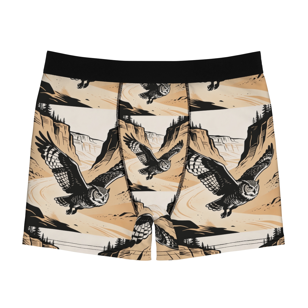 HD Canyon Owl Men's Boxer Briefs
