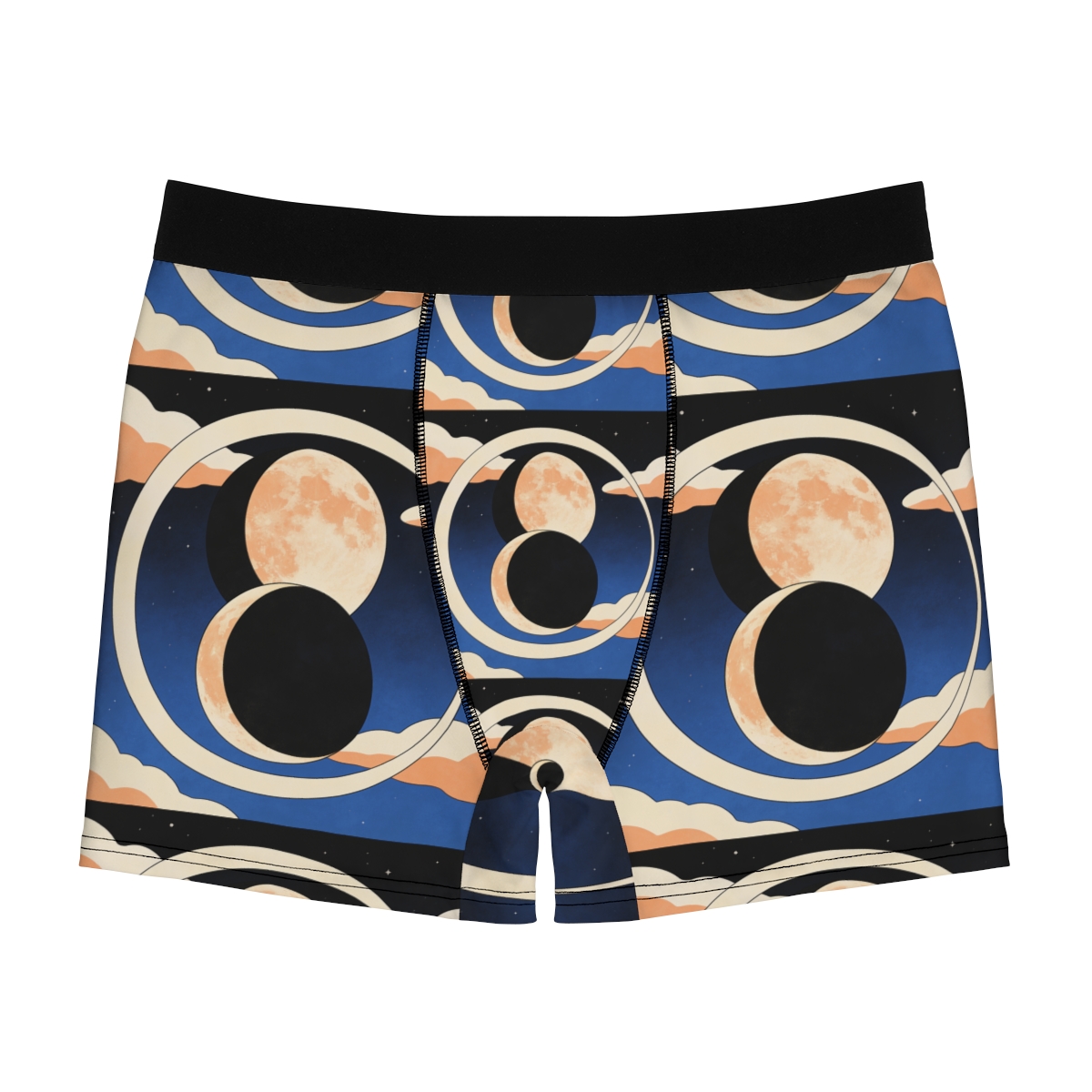 HD Moonrise Orbit Men's Boxer Briefs