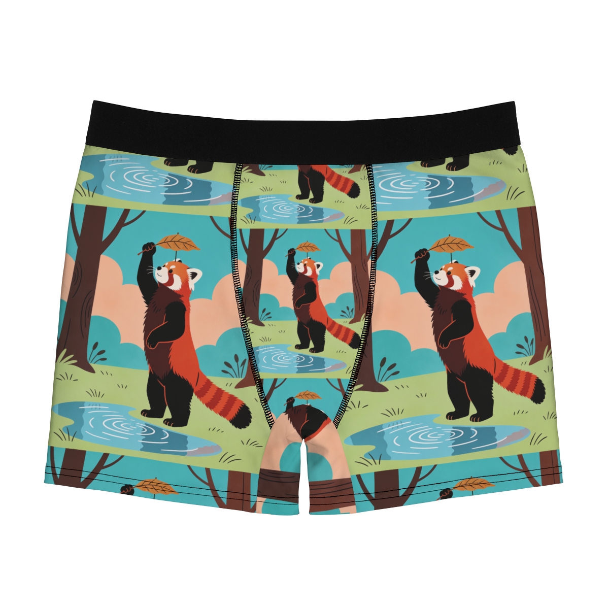 HD Leafplay Red Panda Men's Boxer Briefs