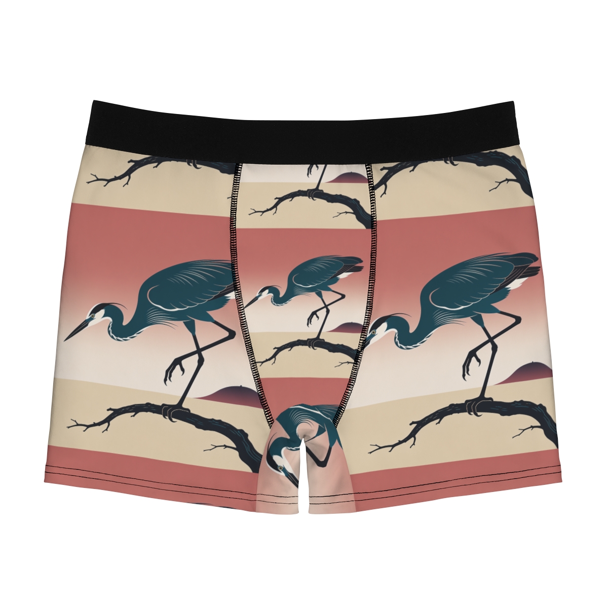 HD Coral Heron Men's Boxer Briefs