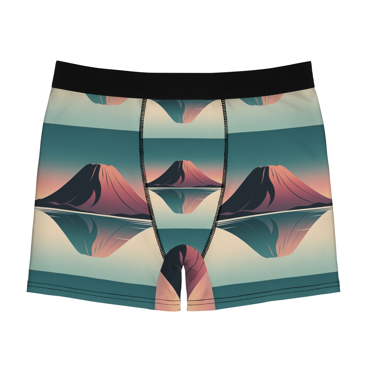 HD Rose Mountain Reflection Men's Boxer Briefs