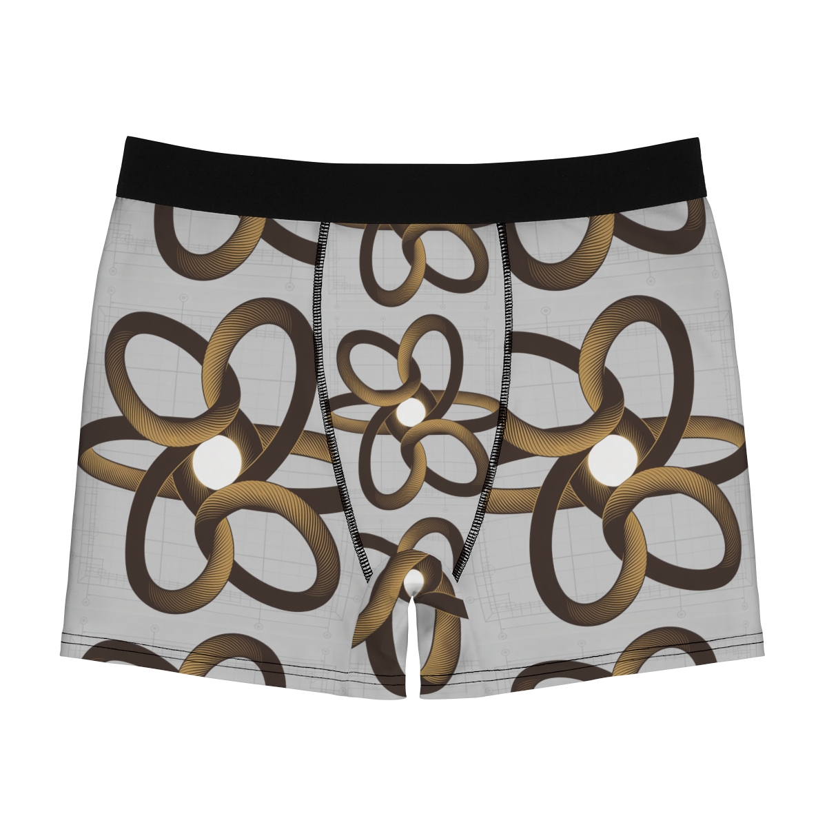 HD Copper Ribbon Orbit Men's Boxer Briefs