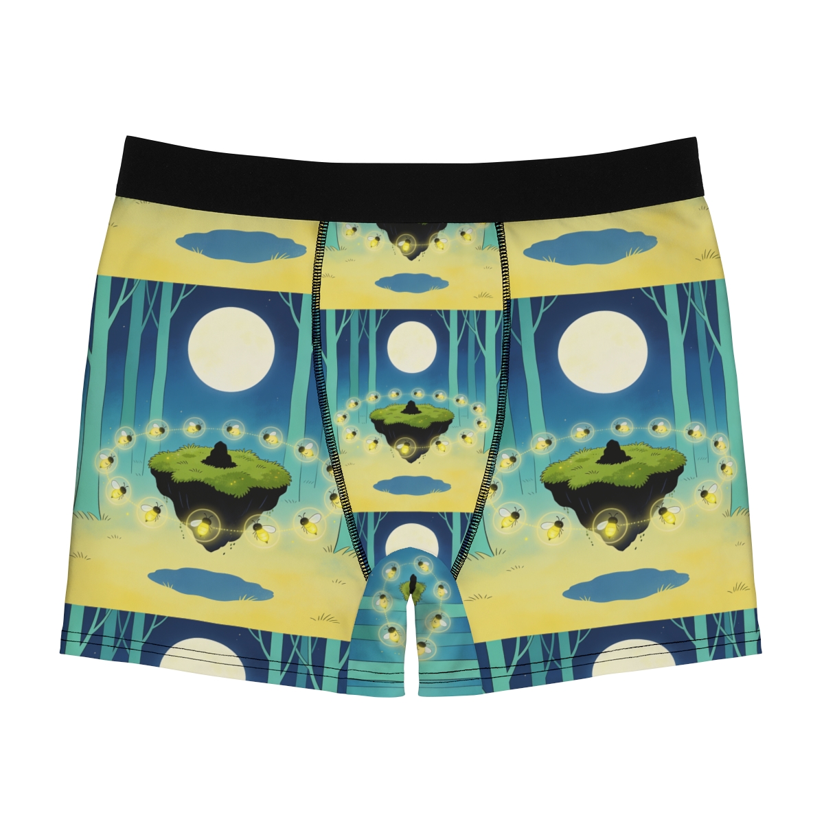 HD Firefly Moon Island Men's Boxer Briefs