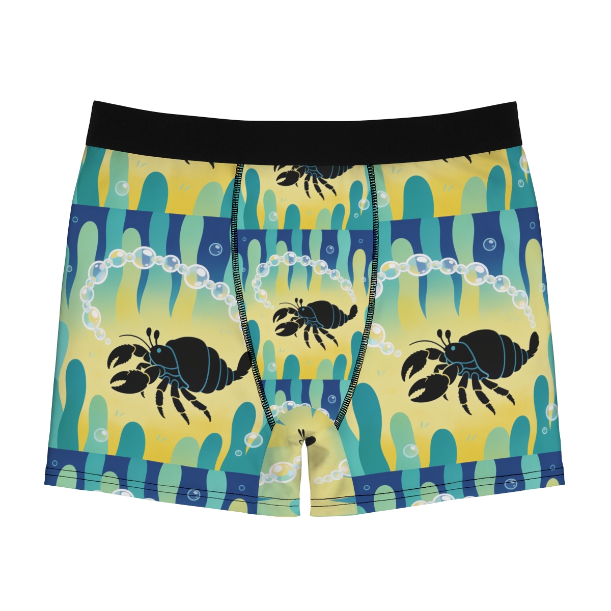 HD Bubble Trail Hermit Crab Men's Boxer Briefs