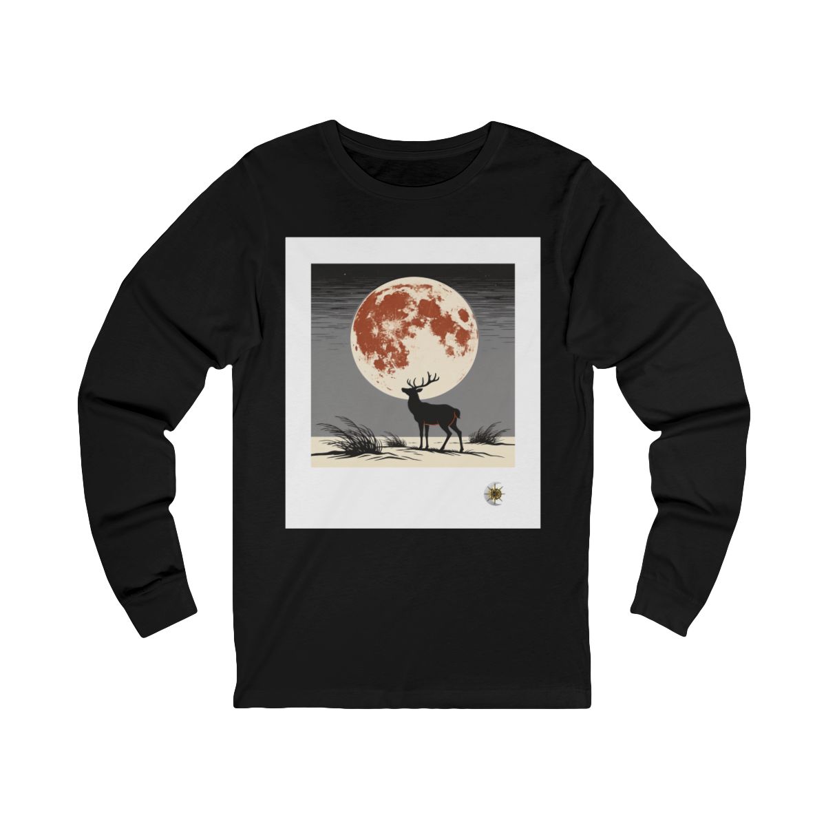 HD Copper Moon Stag Unisex Jersey Long Sleeve Tee