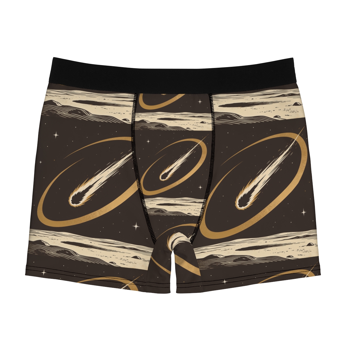 HD Golden Meteor Arc Men's Boxer Briefs