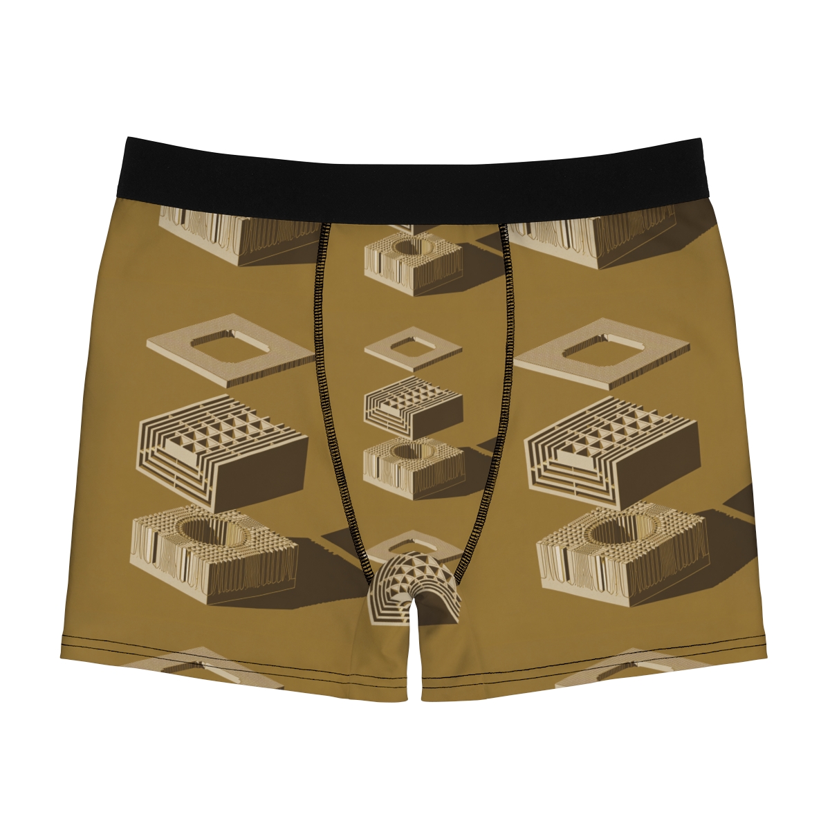 HD Ochre Lattice Men's Boxer Briefs