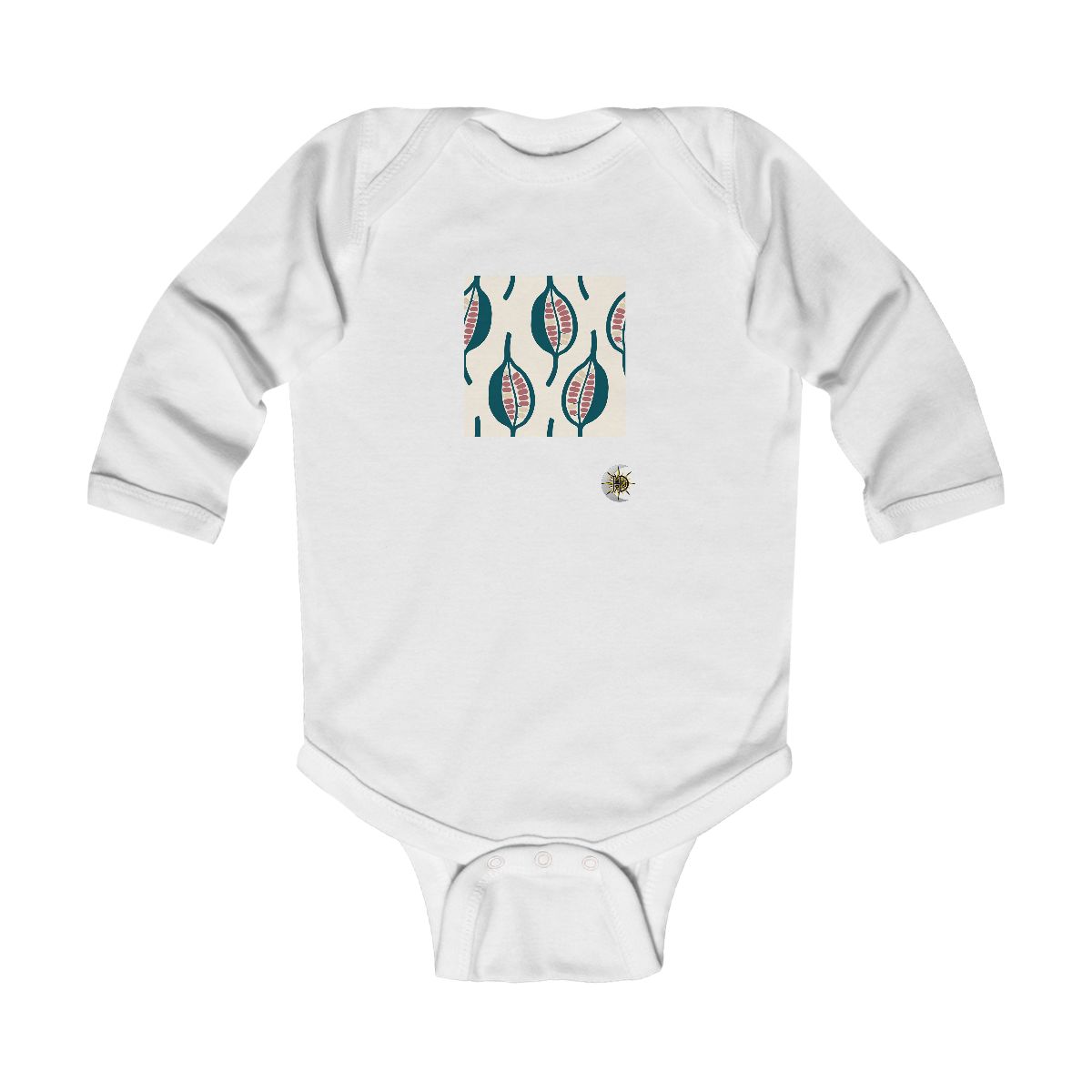 HD Seedpod cells forming a spacious staggered repeat Infant Long Sleeve Bodysuit