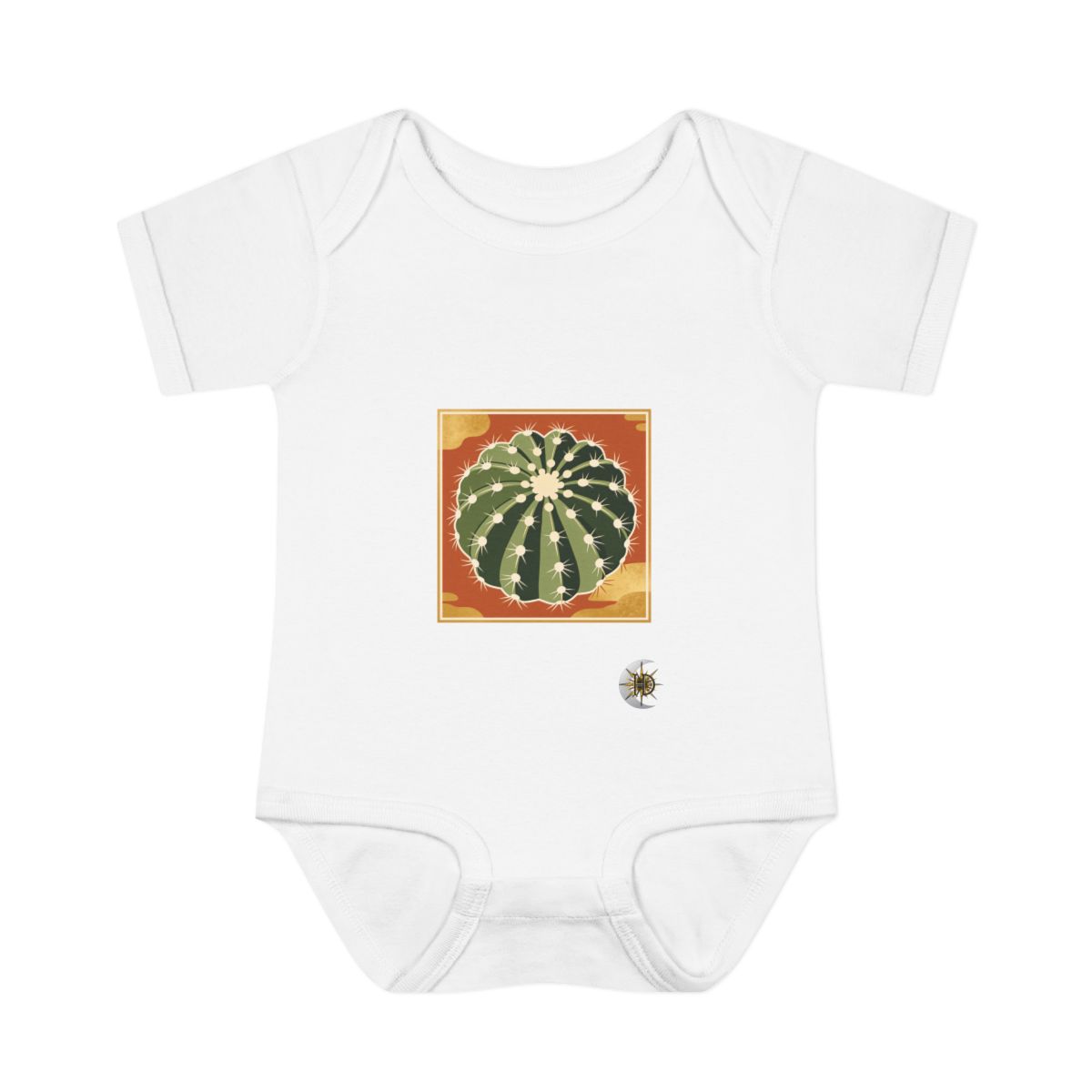 HD Barrel cactus seen in a close radial growth study Infant Baby Rib Bodysuit