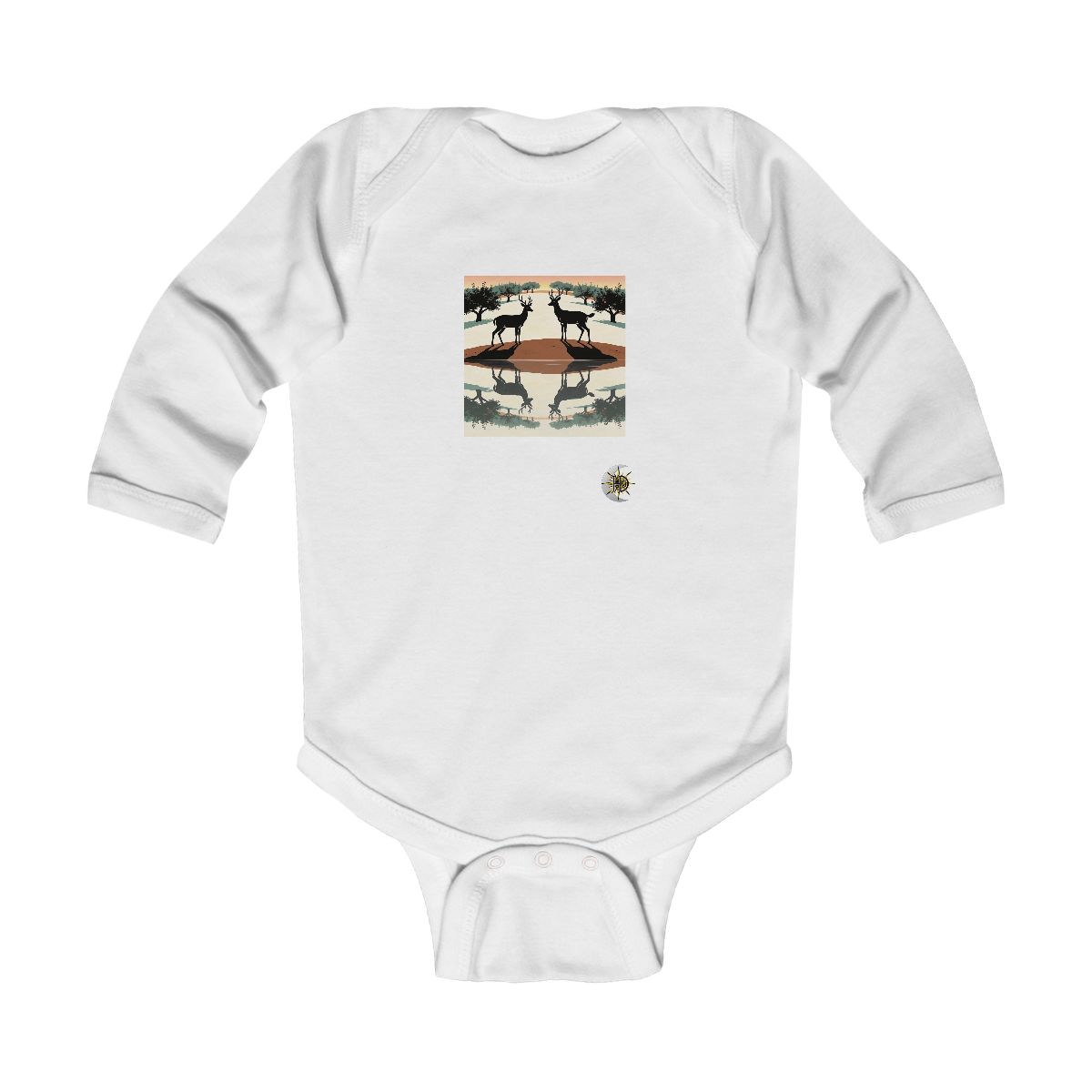 HD Orchard Deer Infant Long Sleeve Bodysuit