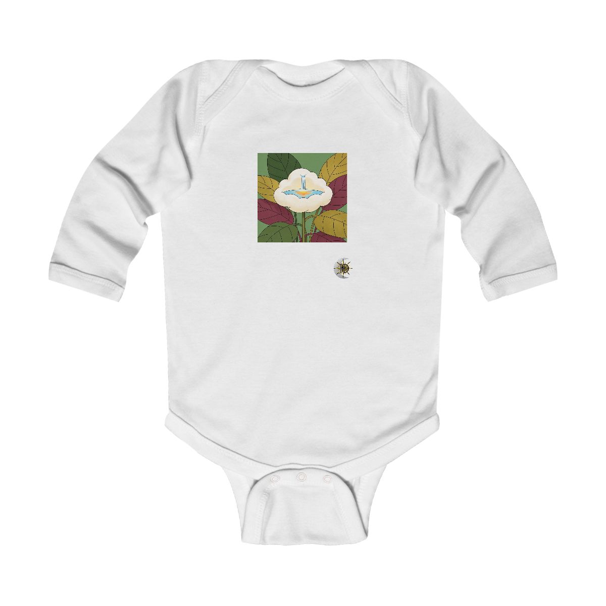 HD Cloud with a waterfall cradling a pool of reflected sunrise Infant Long Sleeve Bodysuit