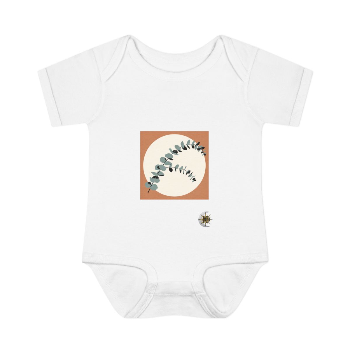 HD Eucalyptus Moon Infant Baby Rib Bodysuit